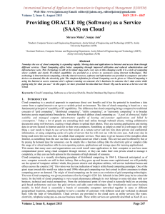 International Journal of Application or Innovation in Engineering &amp; Management... Web Site: www.ijaiem.org Email: , Volume 2, Issue 8, August 2013