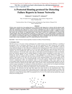 A Protected Routing protocol for Detecting Failure Reports in Sensor Networks