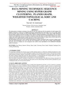 DATA MINING TECHNIQUE: SEQUENCE MINING USING HYPER GRAPH CLUSTERING,  PLANER GRAPH,