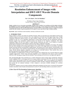 Resolution Enhancement of images with Interpolation and DWT-SWT Wavelet Domain Components