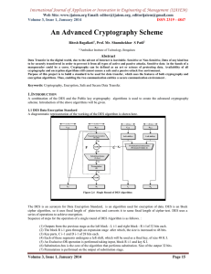 An Advanced Cryptography Scheme  Web Site: www.ijaiem.org Email: ,