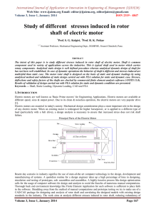 Study of different   stresses induced in rotor