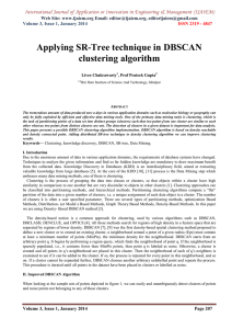 Applying SR-Tree technique in DBSCAN clustering algorithm