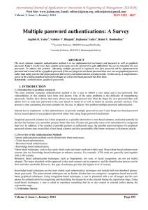 Multiple password authentications: A Survey  Web Site: www.ijaiem.org Email: ,