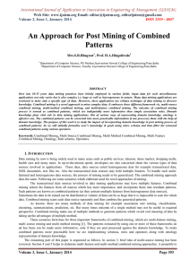 An Approach for Post Mining of Combined Patterns