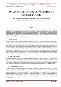 WLAN  International Journal of Application or Innovation in Engineering &amp; Management... Web Site: www.ijaiem.org Email: ,