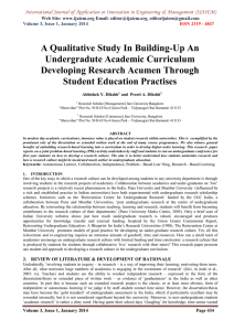 A Qualitative Study In Building-Up An Undergradute Academic Curriculum