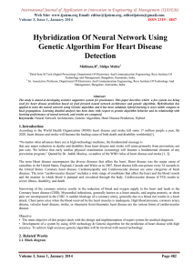 Hybridization Of Neural Network Using Genetic Algorthim For Heart Disease Detection