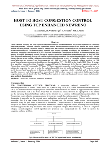 HOST TO HOST CONGESTION CONTROL USING TCP ENHANCED NEWRENO