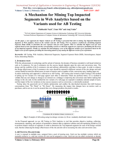 A Mechanism for Mining Top Impacted Variants used for AB Testing