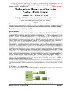 Bio-Impedance Measurement System for Analysis of Skin Diseases