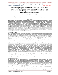 International Journal of Application or Innovation in Engineering &amp; Management... Web Site: www.ijaiem.org Email: , Volume 3, Issue 2, February 2014