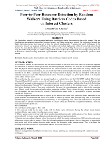 Peer-to-Peer Resource Detection by Random Walkers Using Rateless Codes Based