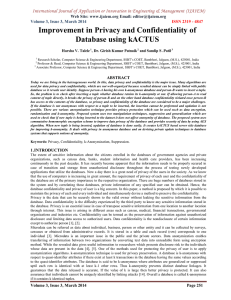 International Journal of Application or Innovation in Engineering &amp; Management... Web Site: www.ijaiem.org Email: Volume 3, Issue 3, March 2014