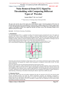 Noise Removal from ECG Signal by Thresholding with Comparing Different