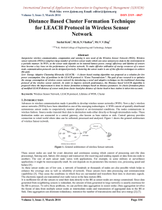 Distance Based Cluster Formation Technique for LEACH Protocol in Wireless Sensor Network