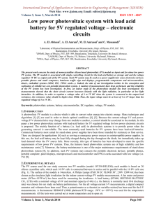 International Journal of Application or Innovation in Engineering &amp; Management... Web Site: www.ijaiem.org Email: Volume 3, Issue 3, March 2014