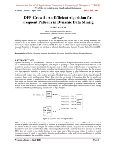 DFP-Growth: An Efficient Algorithm for Frequent Patterns in Dynamic Data Mining