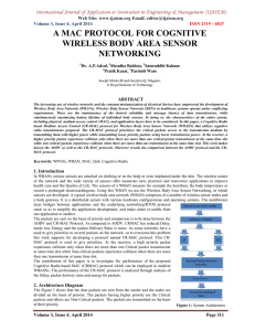 A MAC PROTOCOL FOR COGNITIVE WIRELESS BODY AREA SENSOR NETWORKING