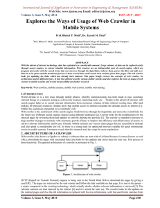 Explores the Ways of Usage of Web Crawler in Mobile Systems