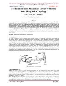 Modal and Stress Analysis of Lower Wishbone Arm Along With Topology.