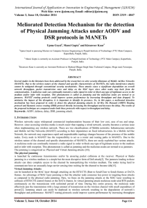 Meliorated Detection Mechanism for the detection DSR protocols in MANETs