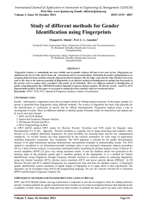 Study of different methods for Gender Identification using Fingerprints