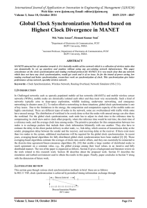 Global Clock Synchronization Method based on Highest Clock Divergence in MANET