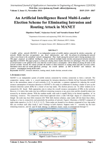 An Artificial Intelligence Based Multi-Leader Election Scheme for Eliminating Intrusion and