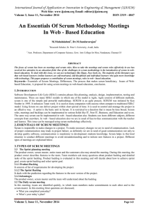 An Essentials Of Scrum Methodology Meetings In Web - Based Education