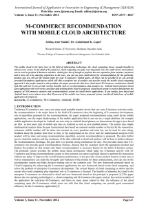 International Journal of Application or Innovation in Engineering &amp; Management...