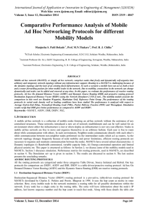 Comparative Performance Analysis of Mobile Ad Hoc Networking Protocols for different