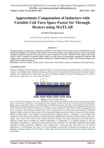 Approximate Computation of Inductors with Heaters using MATLAB