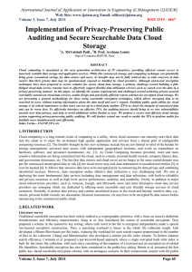 International Journal of Application or Innovation in Engineering &amp; Management (IJAIEM) Web Site: www.ijaiem.org Email: Volume 3, Issue 7, July 2014