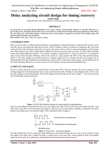 Delay analyzing circuit design for timing recovery Web Site: www.ijaiem.org Email: