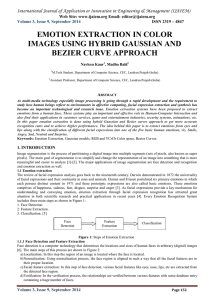 EMOTION EXTRACTION IN COLOR IMAGES USING HYBRID GAUSSIAN AND BEZIER CURVE APPROACH