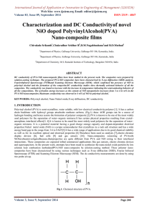 Characterization and DC Conductivityof novel NiO doped PolyvinylAlcohol(PVA) Nano-composite films