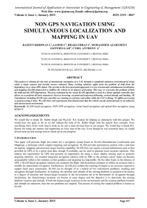 NON GPS NAVIGATION USING SIMULTANEOUS LOCALIZATION AND MAPPING IN UAV