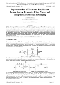 Representation of Transient Stability for Power System Dynamics Using Numerical