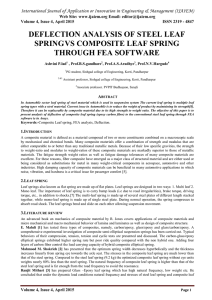 DEFLECTION ANALYSIS OF STEEL LEAF SPRING VS COMPOSITE LEAF SPRING THROUGH FEA SOFTWARE