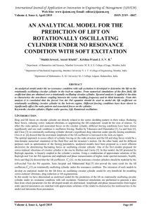AN ANALYTICAL MODEL FOR THE PREDICTION OF LIFT ON ROTATIONALLY OSCILLATING