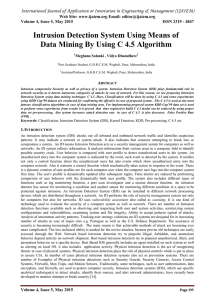 International Journal of Application or Innovation in Engineering &amp; Management... Web Site: www.ijaiem.org Email: Volume 4, Issue 5, May 2015