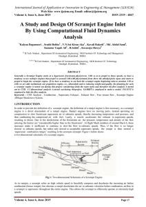 A Study and Design Of Scramjet Engine Inlet Analysis