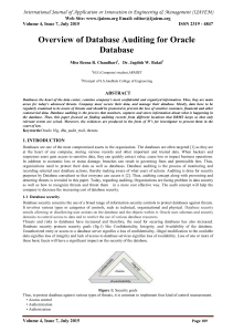 Overview of Database Auditing for Oracle Database