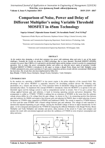 Comparison of Noise, Power and Delay of MOSFET in 45nm Technology