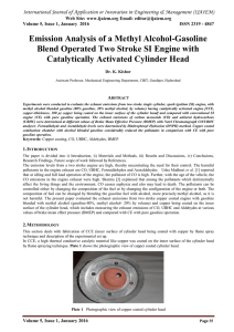 Emission Analysis of a Methyl Alcohol-Gasoline Catalytically Activated Cylinder Head