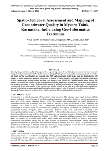 Spatio-Temporal Assessment and Mapping of Groundwater Quality in Mysuru Taluk,