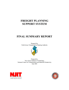 FREIGHT PLANNING SUPPORT SYSTEM  FINAL SUMMARY REPORT