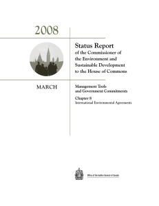 2008 Status Report MARCH of the Commissioner of
