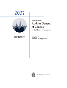 2007 Auditor General of Canada OCTOBER